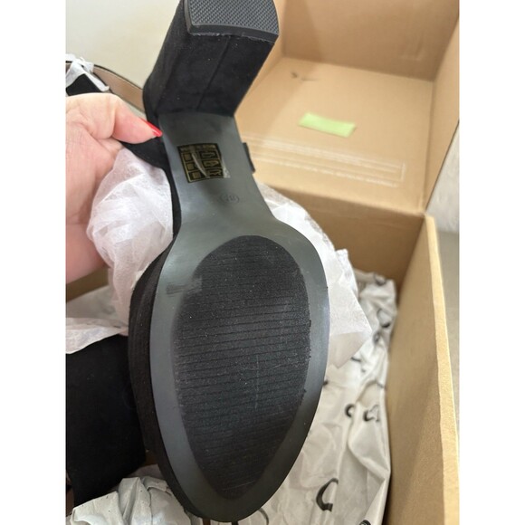 Nairri Journee Collection New In Box Womens Black Strappy Block Heels Size 8 1/2 - Picture 8 of 10